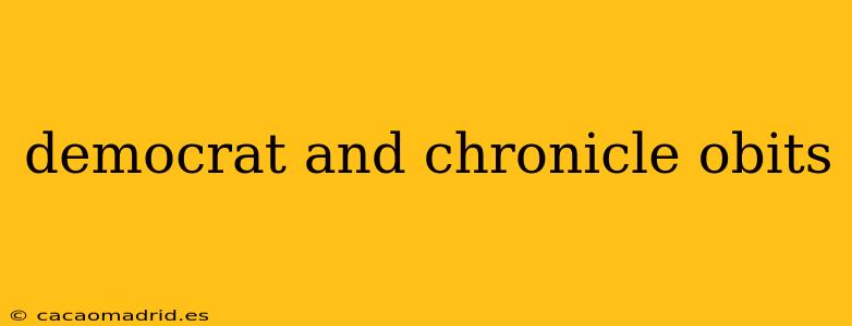 democrat and chronicle obits