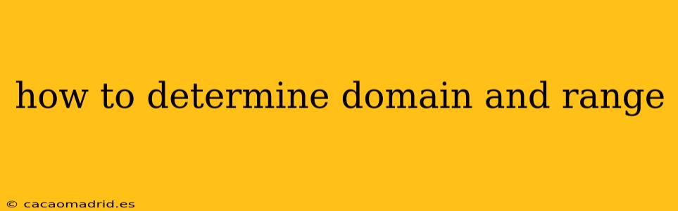 how to determine domain and range